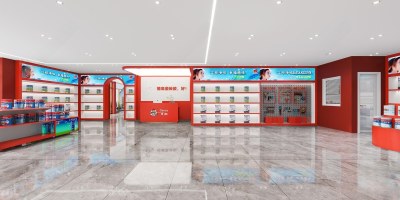 现代油漆店3D模型下载